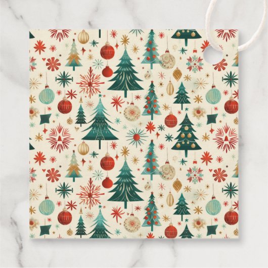 Feestelijke winter Feestdagen Bedankjes Labels (Achterkant)