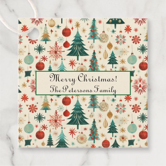 Feestelijke winter Feestdagen Bedankjes Labels (Voorkant)