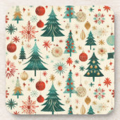 Feestelijke winter Feestdagen Bier Onderzetter (Voorkant)