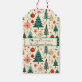 Feestelijke winter Feestdagen Cadeaulabel (Voorkant)