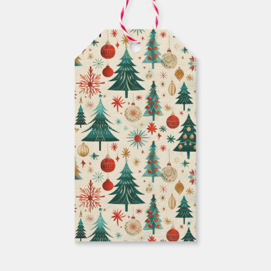 Feestelijke winter Feestdagen Cadeaulabel (Achterkant)