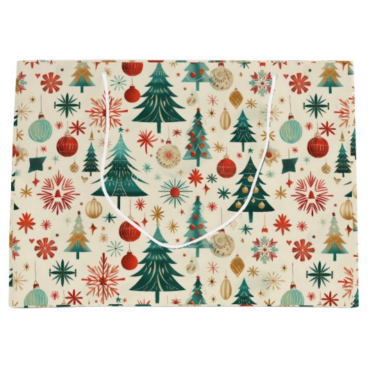 Feestelijke winter Feestdagen Groot Cadeauzakje (Voorkant)