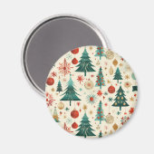 Feestelijke winter Feestdagen Magneet (Voorkant / Achterkant)