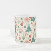 Feestelijke winter Feestdagen Matglas Koffiemok (Voorkant links)