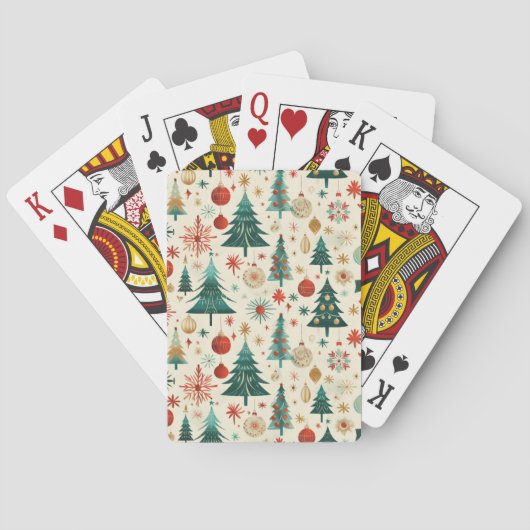Feestelijke winter Feestdagen Pokerkaarten (Achterkant)