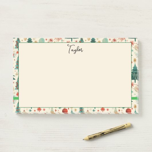 Feestelijke winter Feestdagen Post-it® Notes (Op bureau)