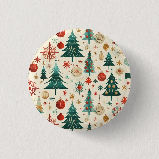 Feestelijke winter Feestdagen Ronde Button 3,2 Cm (Voorkant)