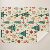 Feestelijke winter Feestdagen Sherpa Deken (Voorkant (horizontaal))