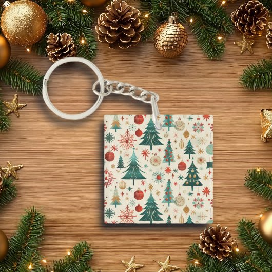 Feestelijke winter Feestdagen Sleutelhanger