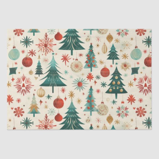 Feestelijke winter Feestdagen Tissuepapier (Voorkant)