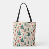 Feestelijke winter Feestdagen Tote Bag (Achterkant)
