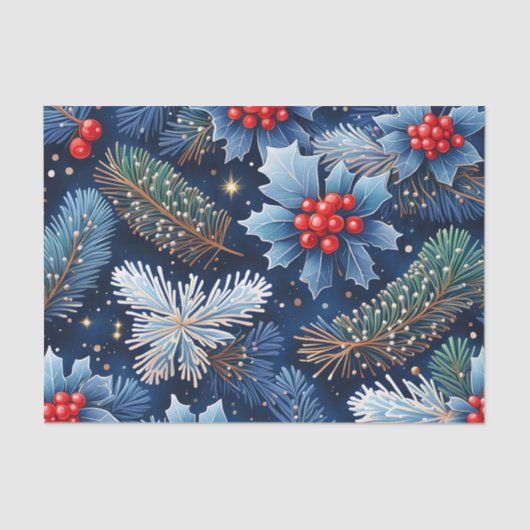 Feestelijke Winter Foliage Magic Tissuepapier (Voorkant)