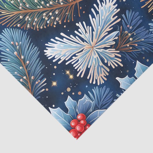 Feestelijke Winter Foliage Magic Tissuepapier (Detail)