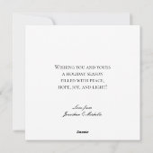 Feestelijke winter gebladerte Holly bessen & denne Feestdagenkaart (Achterkant)