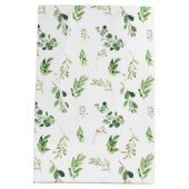 Feestelijke Winter Greenery Botanicals Holiday Medium Cadeauzakje (Achterkant)