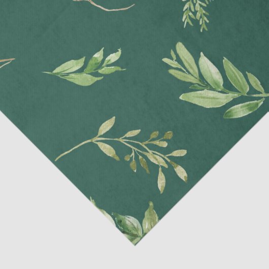 Feestelijke Winter Greenery Botanicals Holiday Tissuepapier (Detail)