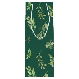 Feestelijke Winter Greenery Botanicals Holiday Wijn Cadeautas