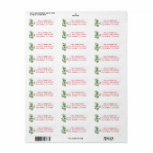 Feestelijke Winter Greenery Botanische Classic Vak Etiket (Full Sheet)