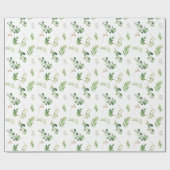Feestelijke Winter Greenery Waterverf Botanicals Cadeaupapier (Vlak)