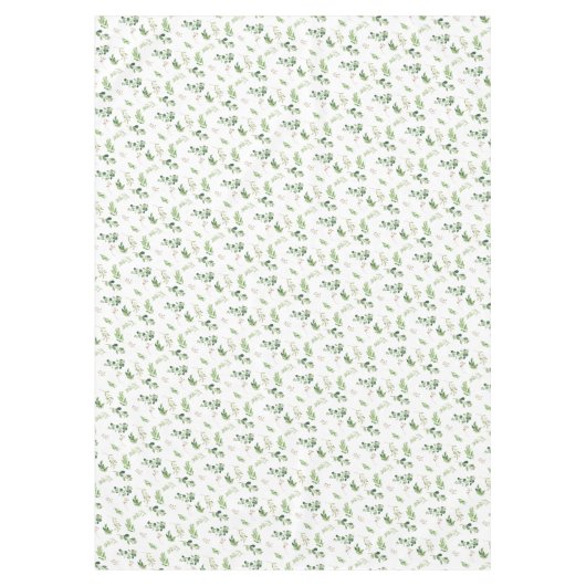 Feestelijke winter groen gebladerte Botanicals vak Tafelkleed (Voorkant)