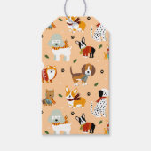 Feestelijke Winter Honden Sjaals Cadeaulabel (Voorkant)
