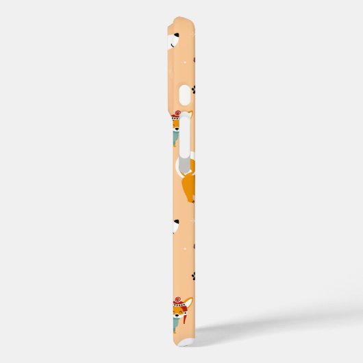 Feestelijke winter honden sjaals Case-Mate iPhone case (Achterkant / Links)