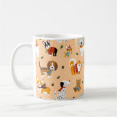 Feestelijke Winter Honden Sjaals Koffiemok (Links)