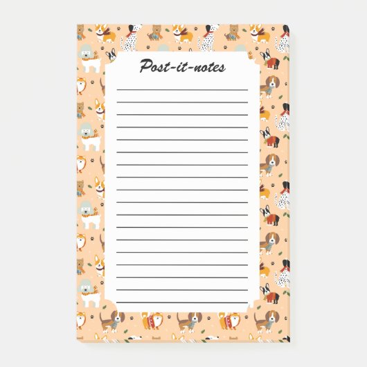 Feestelijke Winter Honden Sjaals Post-it® Notes (Voorkant)