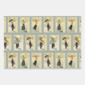 Feestelijke  Winter Kerst Kaart Collage Inpakpapier Vel (Voorkant 3)