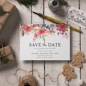 Feestelijke Winter Kerstbloemen Vakantie Party Save The Date