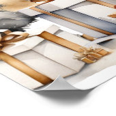 Feestelijke Winter Kerstfeest Welkomstbord Poster (Hoek)