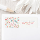 Feestelijke Winter Kerstmis Etiket (Insitu)