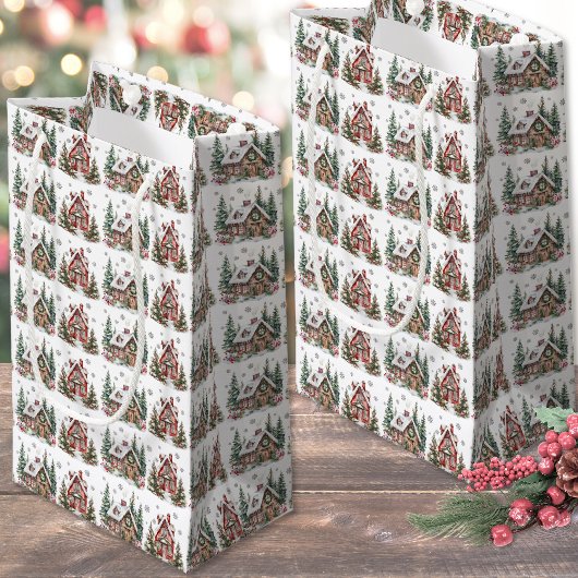 Feestelijke Winter Kerstmis Klein Cadeauzakje