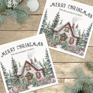 Feestelijke Winter Kerstmis Servet