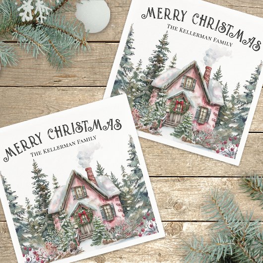Feestelijke Winter Kerstmis Servet