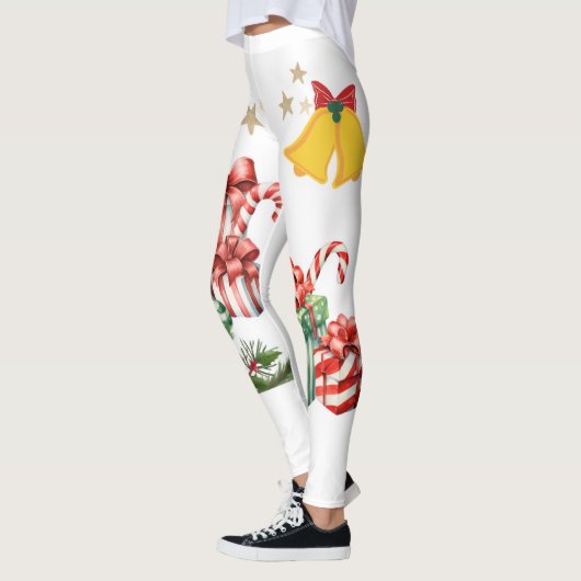 Feestelijke Winter Kousenbroek Leggings (Links)