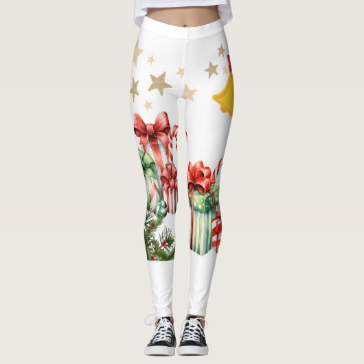 Feestelijke Winter Kousenbroek Leggings (Voorkant)