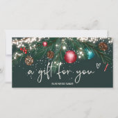 Feestelijke winter krans logo cadeaubon (Voorkant)