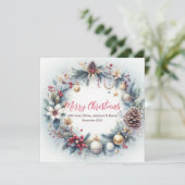 Feestelijke Winter Lijst Kerst Feestdagenkaart (Staand voorkant)