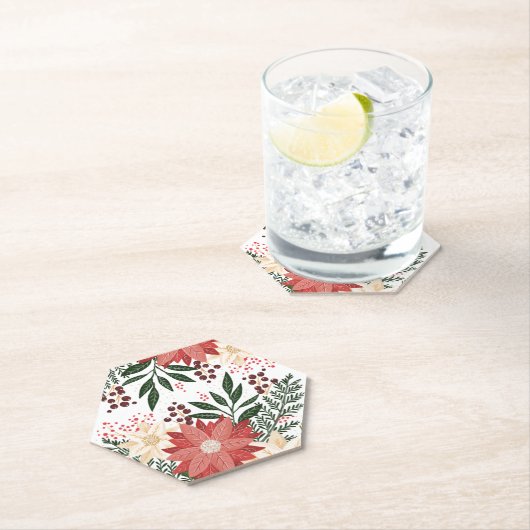 feestelijke winter Moderne kerstvakantie Kartonnen Onderzetters (Insitu)