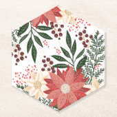 feestelijke winter Moderne kerstvakantie Kartonnen Onderzetters (Voorkant)