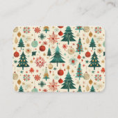 Feestelijke Winter Pattern Baby shower Boeken voor Informatiekaartje (Achterkant)