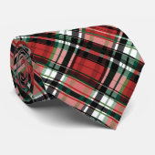 Feestelijke Winter Plaid Stropdas (Opgerold)