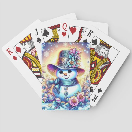 feestelijke winter pokerkaarten (Achterkant)