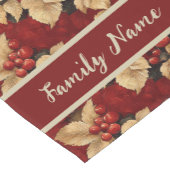 Feestelijke winter rode bessen korte tafelloper (Hoek)