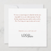 Feestelijke winter scène Uw logo Bedrijf Feestdagenkaart (Achterkant)