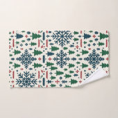 Feestelijke winter sneeuwvlok patroon bad handdoek (Handdoek)