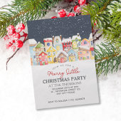 Feestelijke Winter Snow House Twilight Sky Kerstmi Kaart