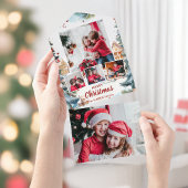 Feestelijke Winter Snow Village Four-Photo All In One Uitnodiging