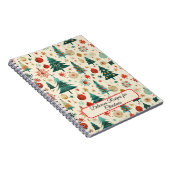 Feestelijke Winter Vakantie Patronen Notitieboek (Rechterzijde)